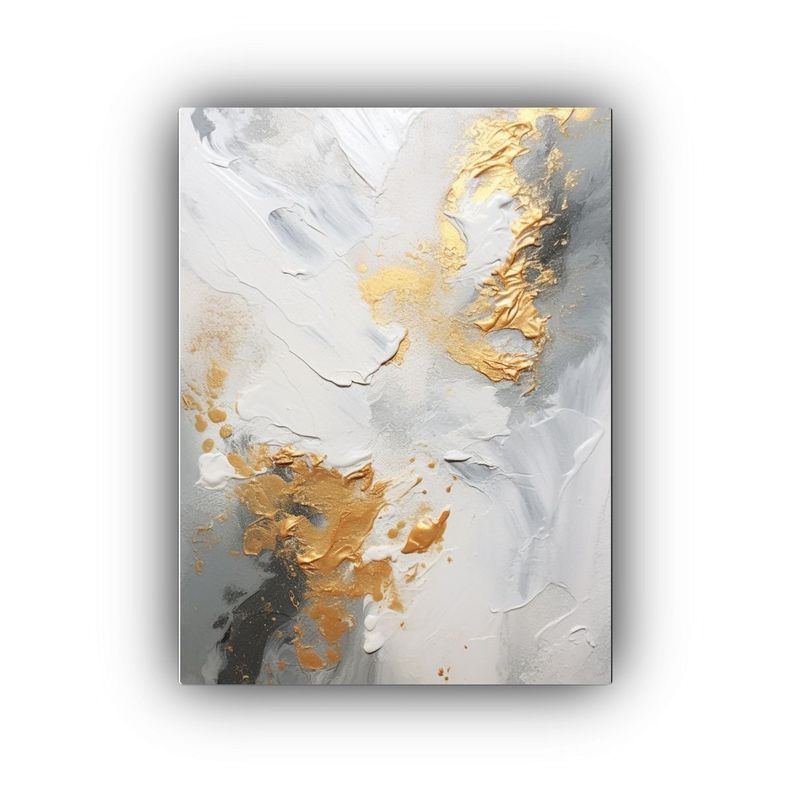 Cuadro Abstracto Monocromático Moderno 50x65cm-0