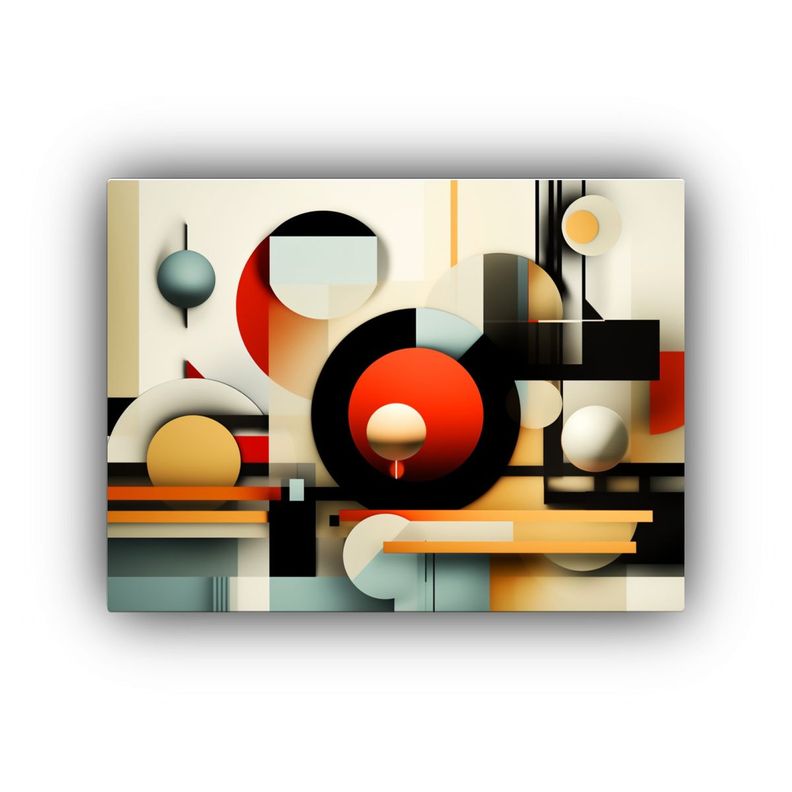 Pinturas Decorativas Bauhaus En UHD Con Composición Visual  30x20cm-0