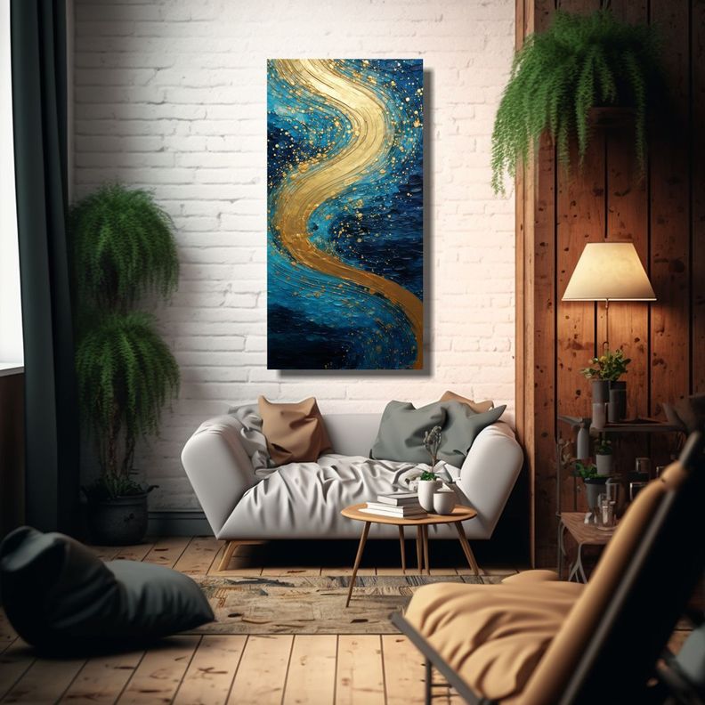 Pinturas Decorativas Estilo Puntillismo Luminoso 80x160cm-2