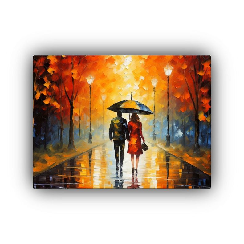 Cuadro Abstracto En Bastidor: Pareja En Central 75x50cm-0