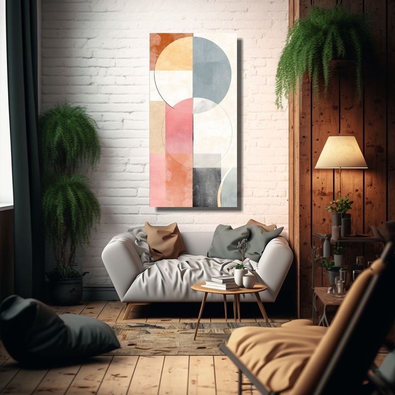 Cuadro Fotografía Living Diseño Arte Abstracto 70x140cm-2