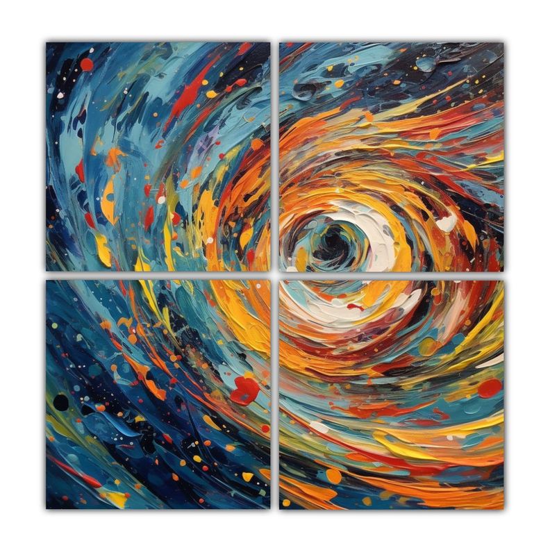 Artes De Pared Abstracto Estético Quantum 100x100 Cm-0