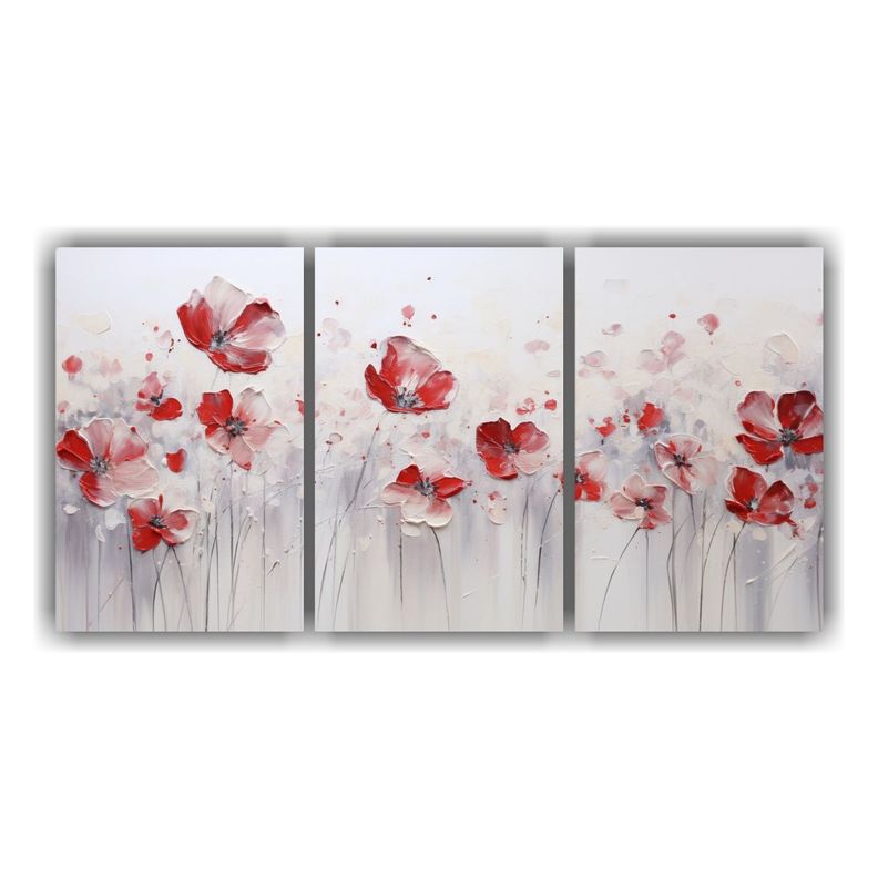 Pintura Acrílica En Bastidor Con Tonos Cálidos 60x30 Cm-0