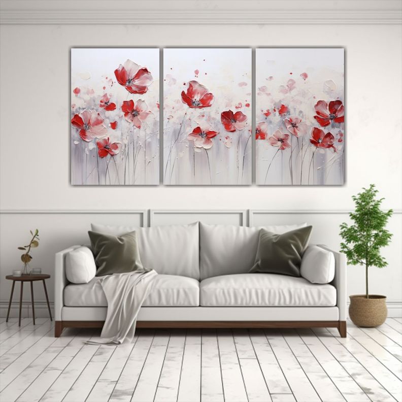 Pintura Acrílica En Bastidor Con Tonos Cálidos 60x30 Cm-2