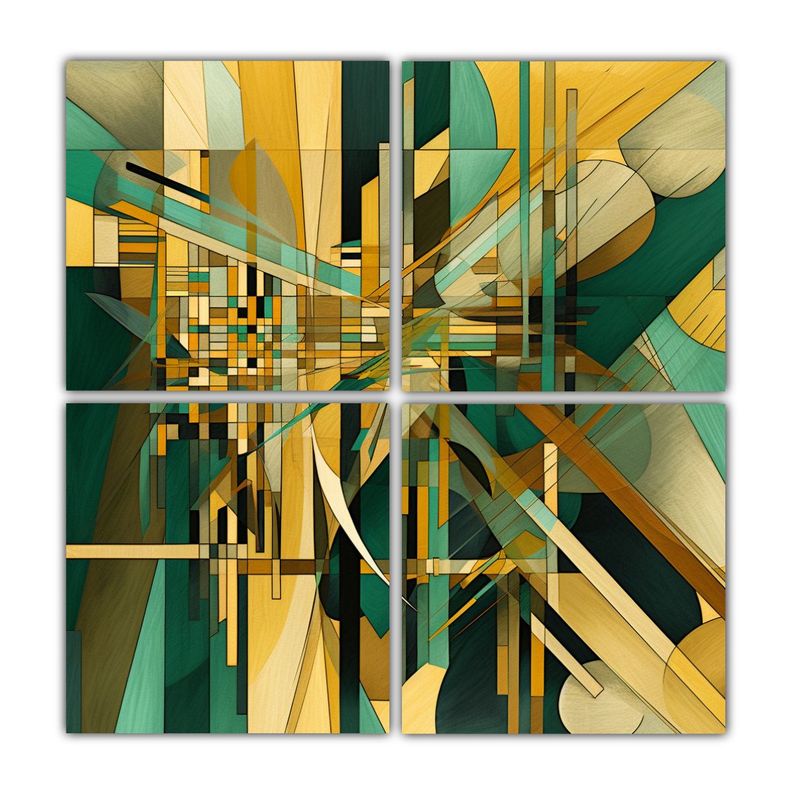 4 Articulos De Movimiento Luminoso Pieza De Arte 40x40 Cm