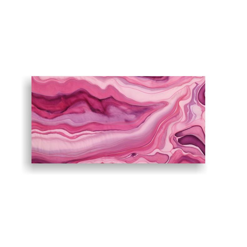 Cuadro Moderno Habitación Rosa Ondulado 40x20cm-0