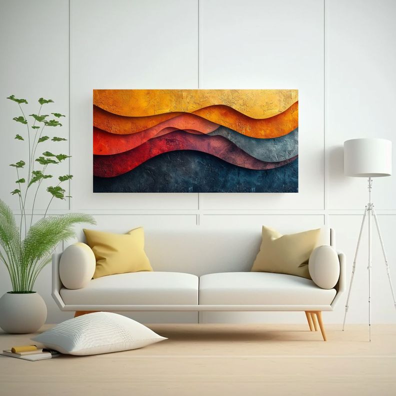 Pinturas Decorativas Con Simetría En Fondo 160x80cm-2