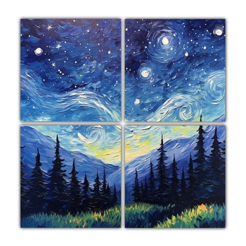 Pinturas Decorativas Multicolores Del Movimiento 40x40 Cm