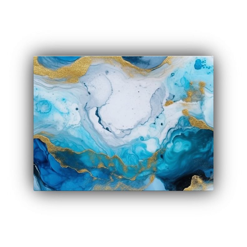 Pintura Mural De Mármol Abstracto En 3D Para Decoración De 75x50cm-0