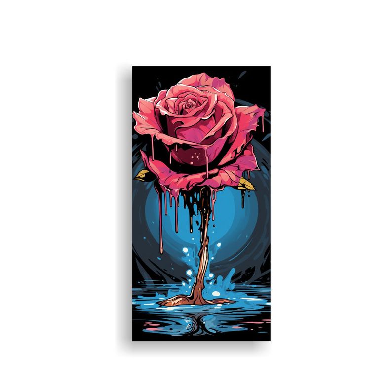 Cuadro Moderno Drippy Melting En Lienzo – 40x80cm-0