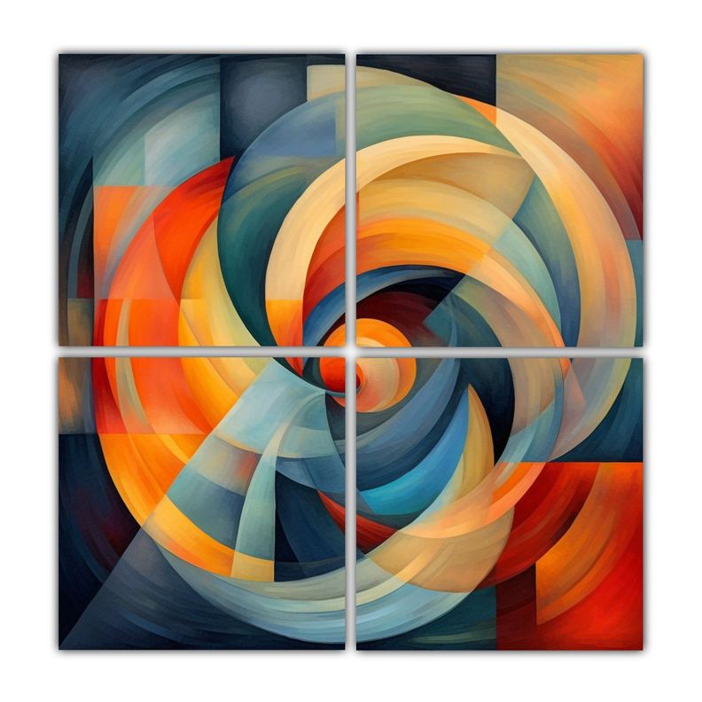 Cuadro De Tela Abstracto Armónico De Sonidos 80x80 Cm-0