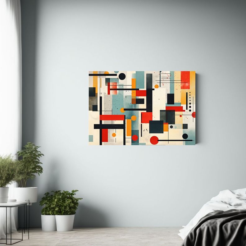 Dibujo Minimalista Urbano Con Estética De 1992 Dimensiones  40x30cm-2