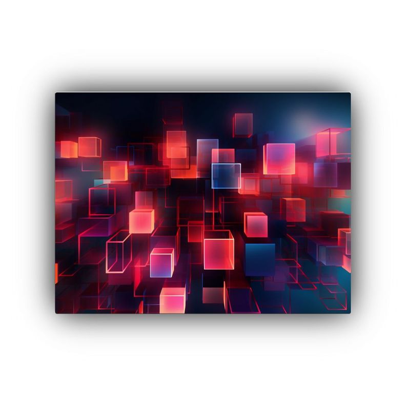 Pintura Abstracta Geométrica Con Formas Y Líneas Variadas. 120x80cm-0