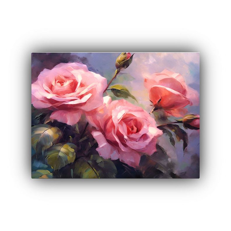 Pintura Moderna De Rosas En El Estilo De Un Cuadro Acrílico 65x50cm-0