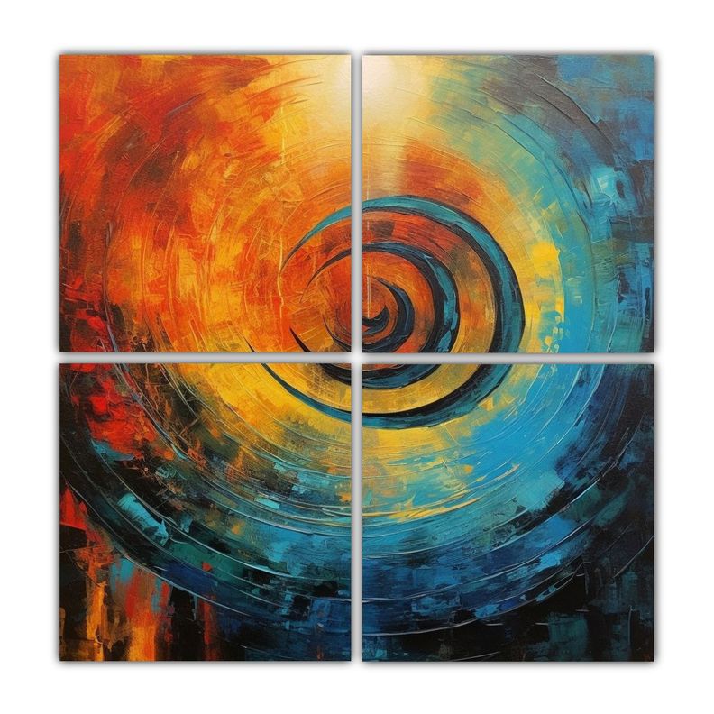 Cuadro De Pared Abstracto Hermoso Con Simetría 80x80 Cm-0