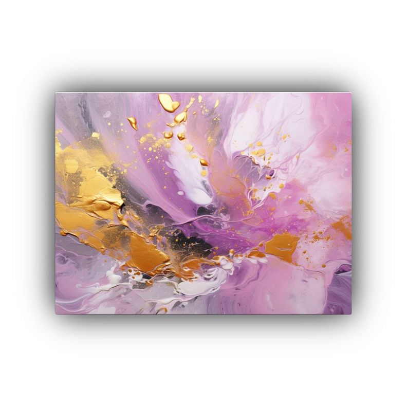 Lienzo Dibujo Figuras Con Salpicaduras De Pintura Al óleo E 40x30cm-0