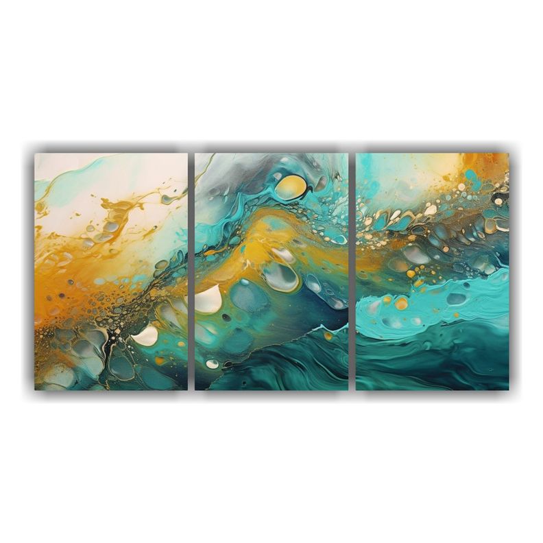 Tríptico Imagen Figuras Pintura Técnica 240x120 Cm-0