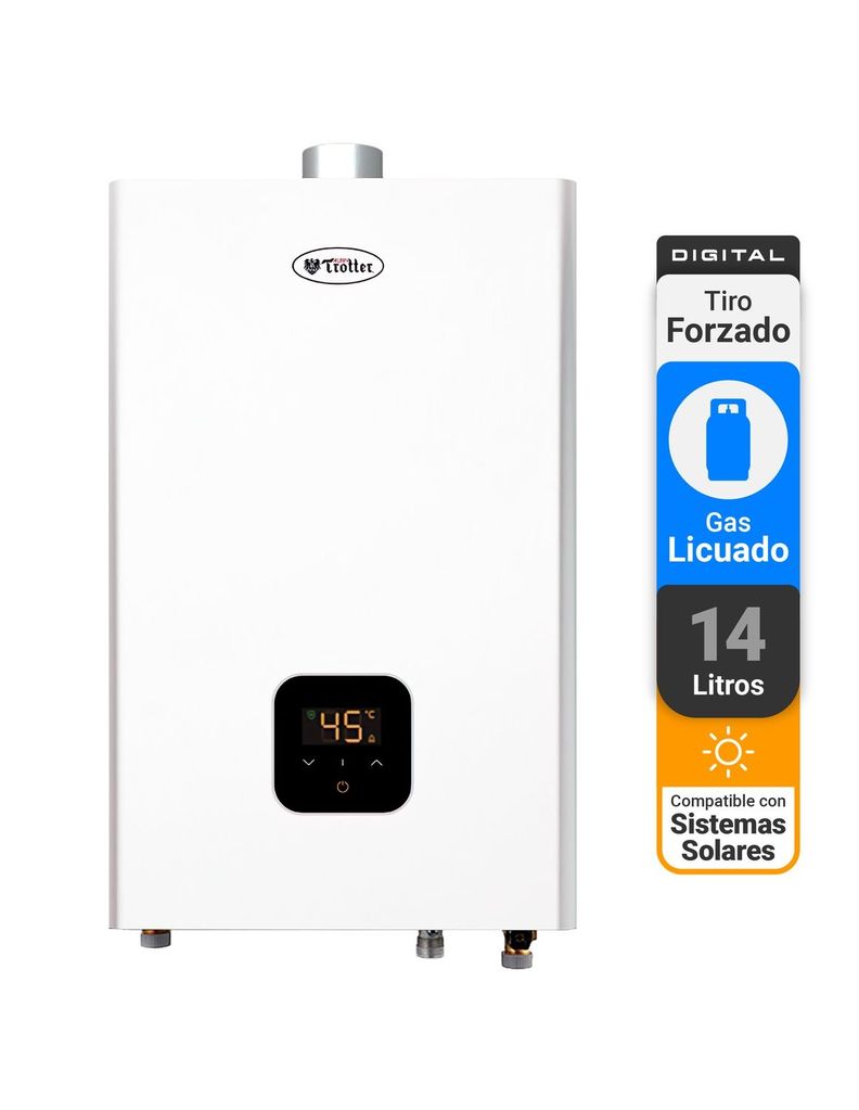 Calefont Tiro Forzado, Digital, 14 litros, Gas Licuado-0