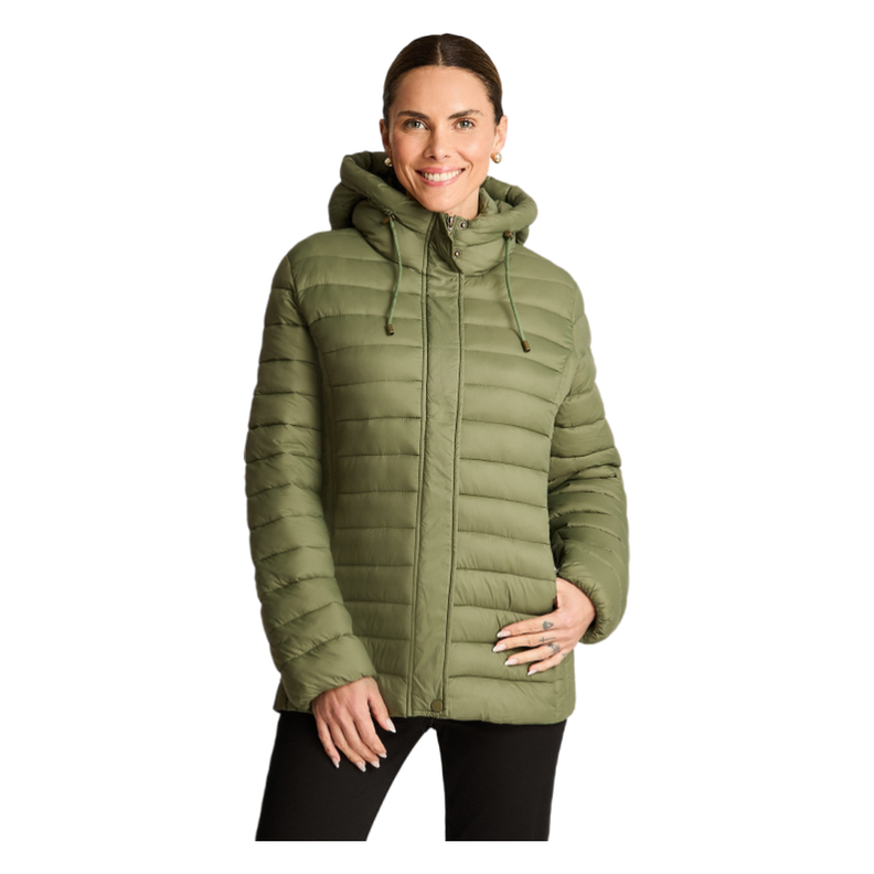 Parka Manga Larga Basica Corta Verde-0