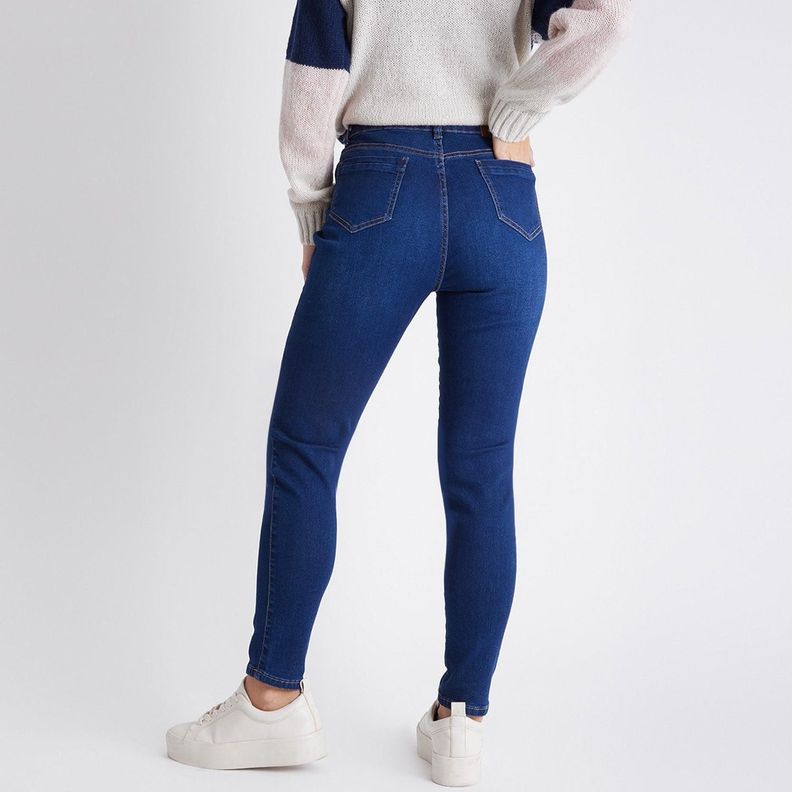 Jeans Pitillo 5 Bolsillos Con Roturas-1