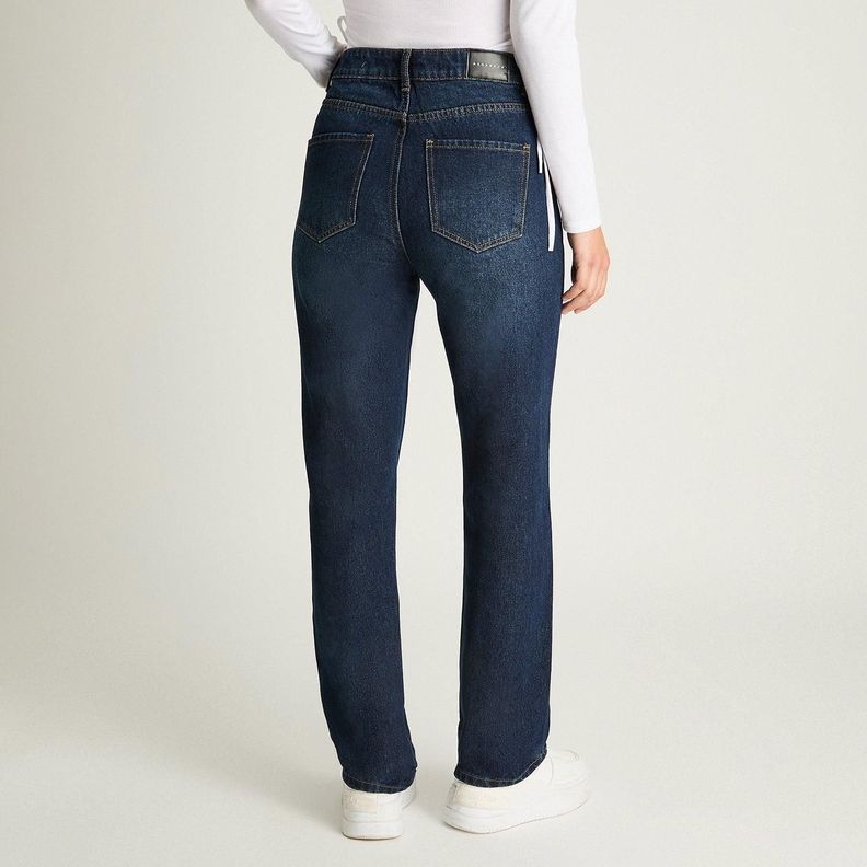 Jeans Recto Básico Azul Marino-1