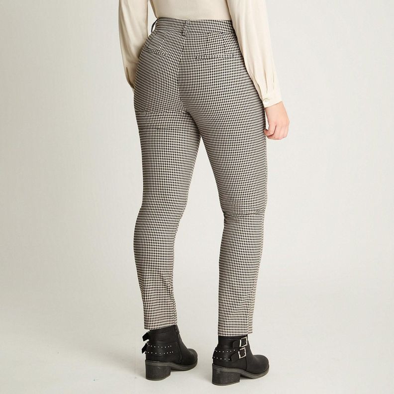 Pantalón Slim Print Crudo-1