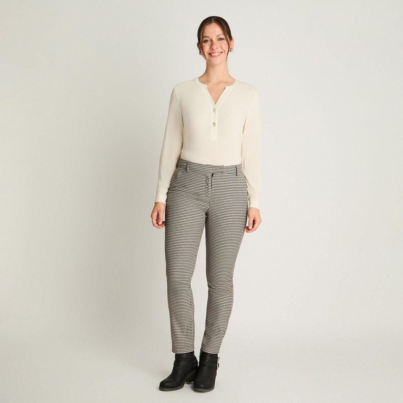 Pantalón Slim Print Crudo-3