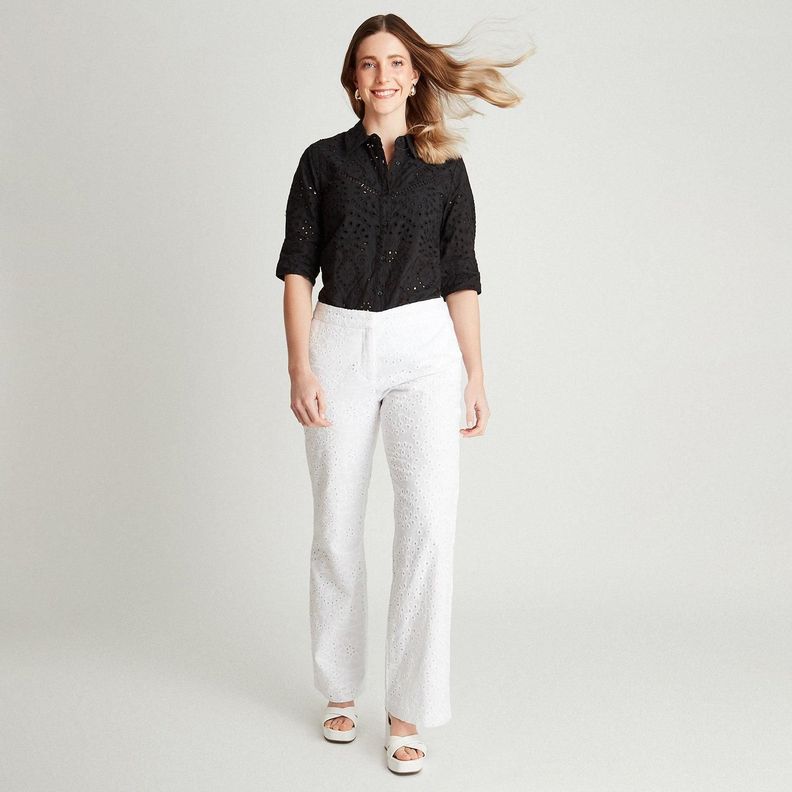 Pantalón Formal Broderie Blanco-3