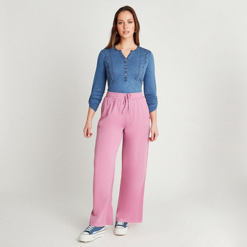Pantalón Lyocell Lila Palazzo-3
