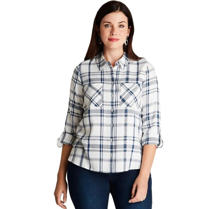Blusa Índigo Cuello Camisero-0