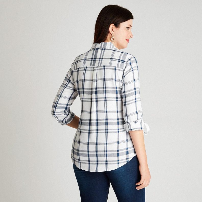 Blusa Índigo Cuello Camisero-1