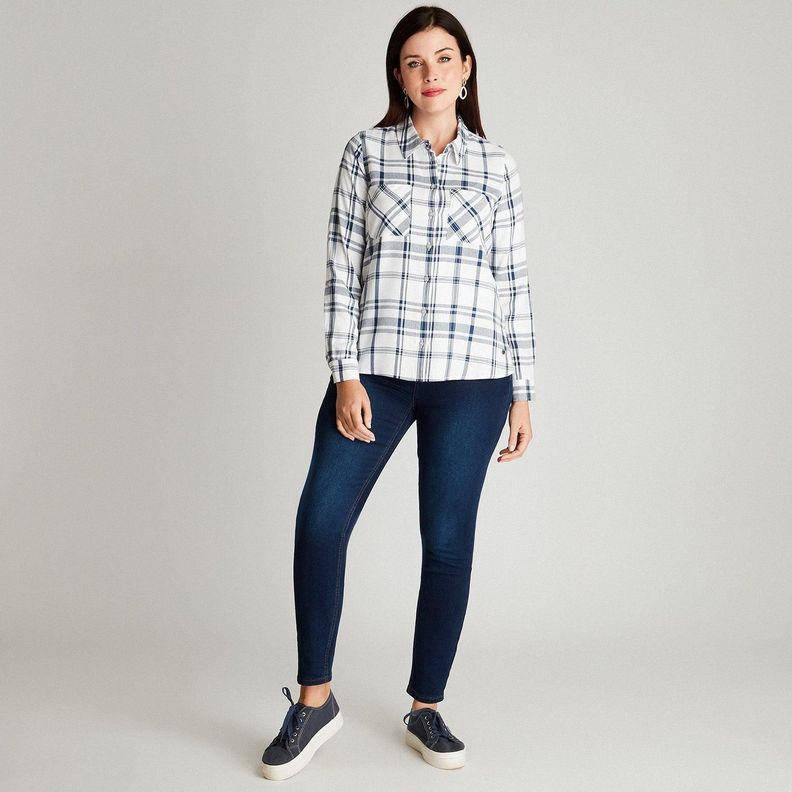 Blusa Índigo Cuello Camisero-3