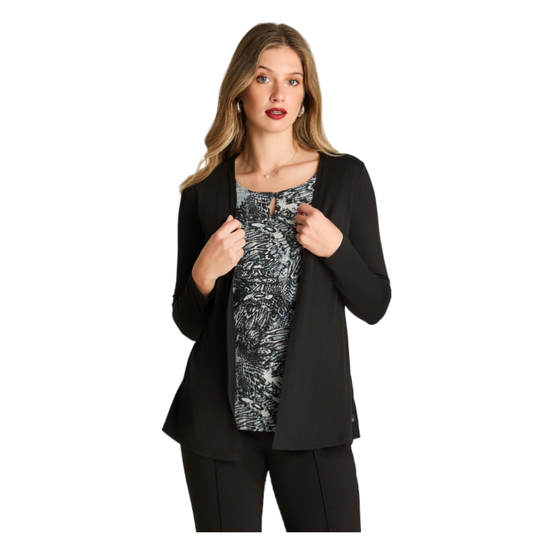 Polera Manga Larga Twin Set Negro-0