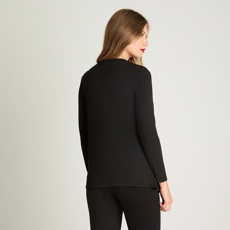 Polera Manga Larga Twin Set Negro-1