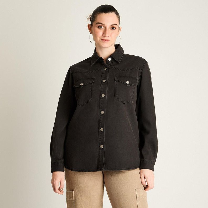 Chaqueta Lyocell Gris Oscuro