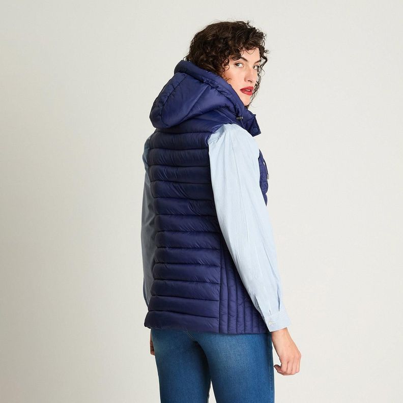 Parka Basica Sin Mangas Azul-1