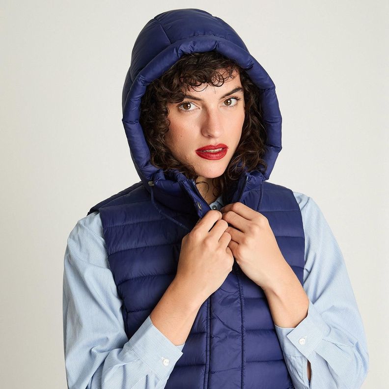 Parka Basica Sin Mangas Azul-2