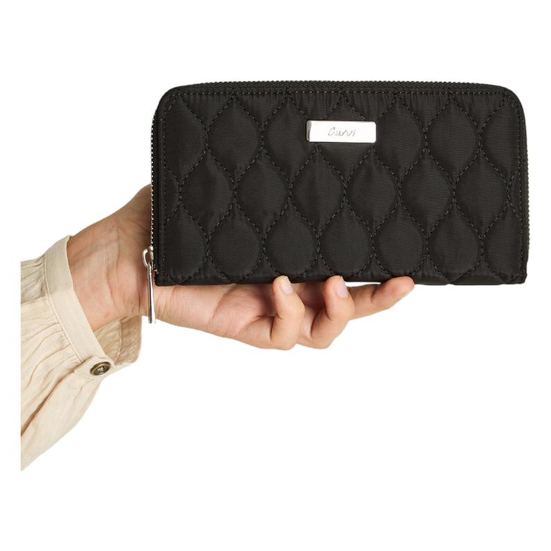 Billetera De Tela Con Quilt Negro-0