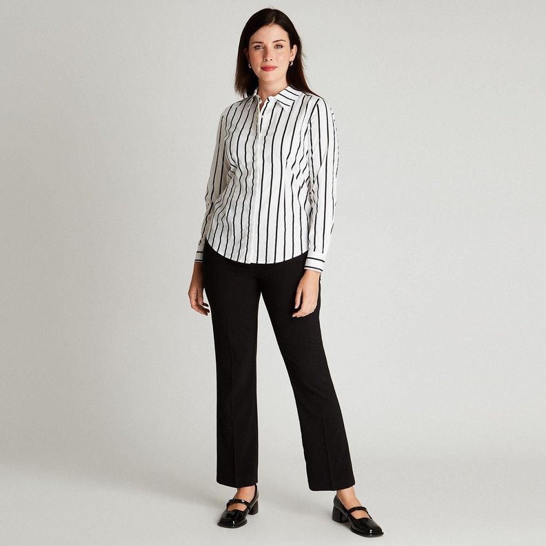 Blusa Negra Cuello Camisero-3