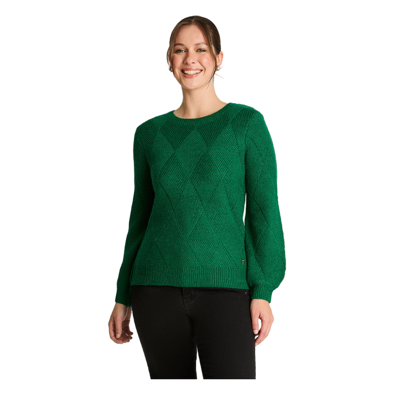 Sweater Manga Globo Rombos Verde-0