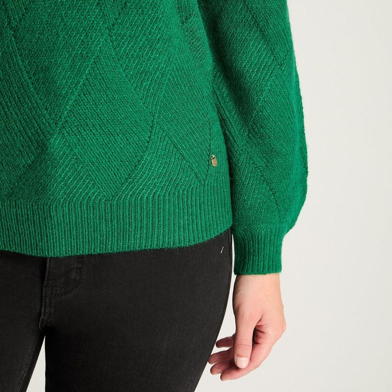 Sweater Manga Globo Rombos Verde-2