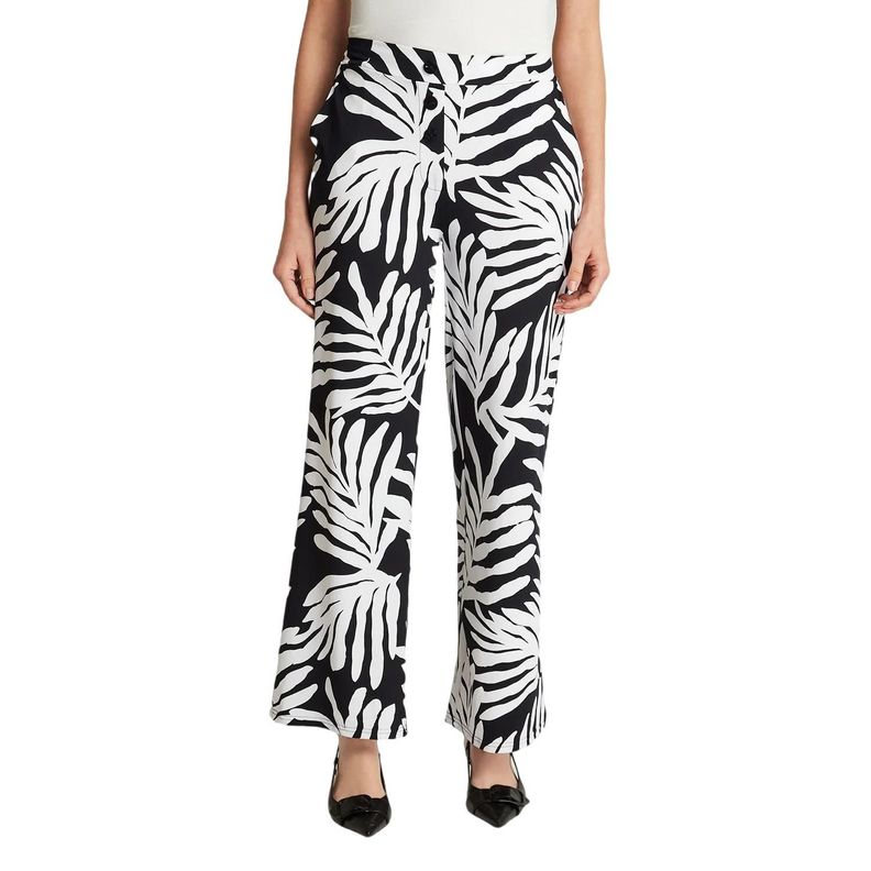 Pantalón Sport Azul Pierna Ancha Estampado Palazzo-0