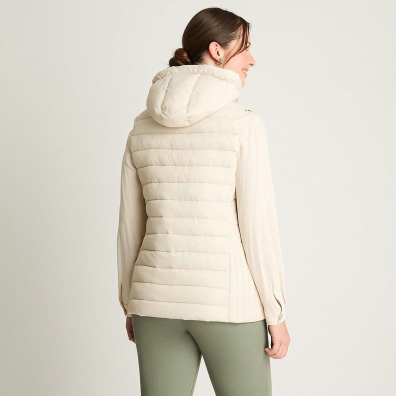 Parka Basica Sin Mangas Beige-1