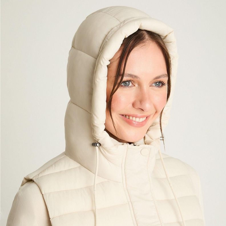 Parka Basica Sin Mangas Beige-2