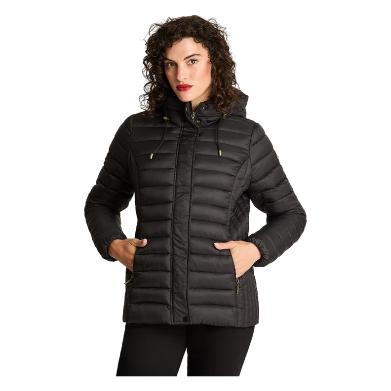 Parka Manga Larga Basica Corta Negro-0