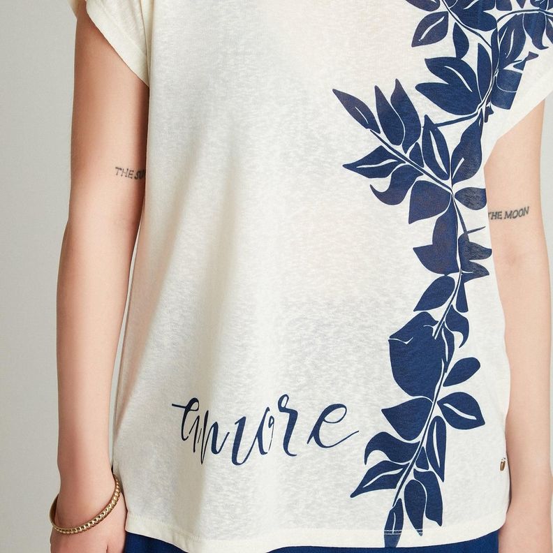 Polera Crudo Manga Kimono Cuello Redondo-2