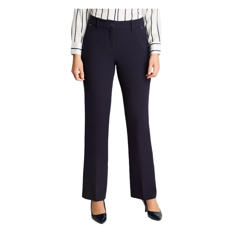 Pantalón Formal Recto Azul-0