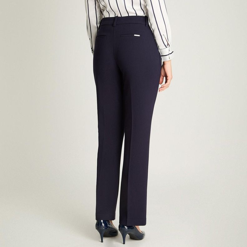 Pantalón Formal Recto Azul-1