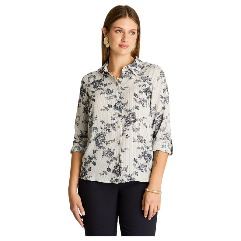 Blusa Camisera Georgette Básica