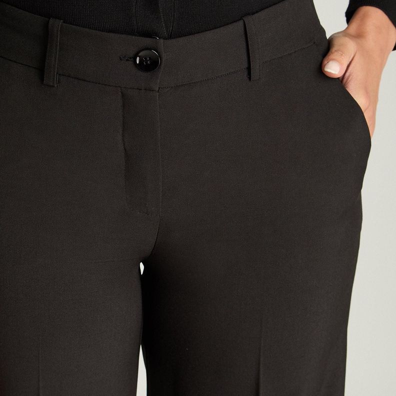 Pantalón Sastrero Pretina Elásticada Negro-2